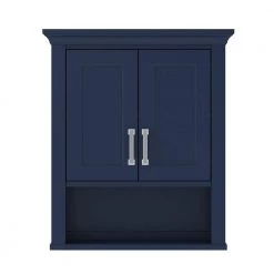 Foremost Lawson 24 in. W x 8 in. D x 28 in. H Bathroom Storage Wall Cabinet in Agean Blue -Bathroom Cabinets Shop aegean blue foremost bathroom wall cabinets lsbw2428 76 1000
