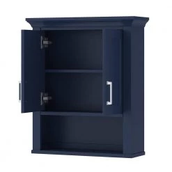 Foremost Lawson 24 in. W x 8 in. D x 28 in. H Bathroom Storage Wall Cabinet in Agean Blue -Bathroom Cabinets Shop aegean blue foremost bathroom wall cabinets lsbw2428 77 1000