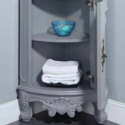 Home Decorators Collection Winslow 22 in. W x 14 in. D x 67.5 in. H Single Door Linen Cabinet in Antique Gray -Bathroom Cabinets Shop antique gray home decorators collection linen cabinets bf 27005 ag 44 1000