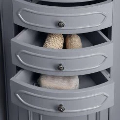 Home Decorators Collection Winslow 22 in. W x 14 in. D x 67.5 in. H Single Door Linen Cabinet in Antique Gray -Bathroom Cabinets Shop antique gray home decorators collection linen cabinets bf 27005 ag 4f 1000