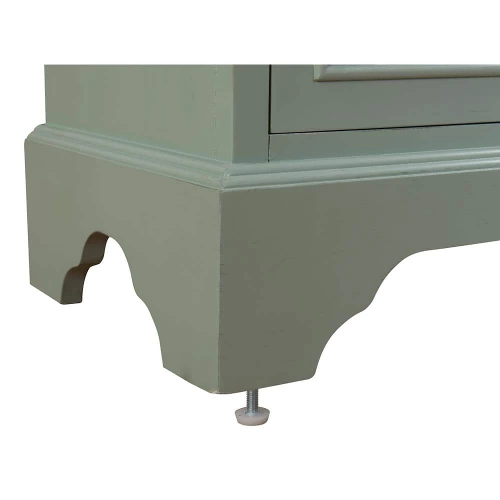 Home Decorators Collection Sadie 20 in. W x 14 in. D x 64.5 in. H Linen Cabinet in Antique Light Cyan 8 Home Decorators Collection Sadie 20 in. W x 14 in. D x 64.5 in. H Linen Cabinet in Antique Light Cyan - Image 6