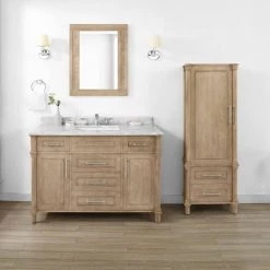 Home Decorators Collection Aberdeen 20.71 in. W x 14.40 in. D x 60 in. H Single Door Linen Cabinet in Antique Oak -Bathroom Cabinets Shop antique oak home decorators collection linen cabinets aberdeen lc ao 31 1000