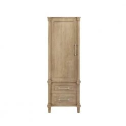 Home Decorators Collection Aberdeen 20.71 in. W x 14.40 in. D x 60 in. H Single Door Linen Cabinet in Antique Oak