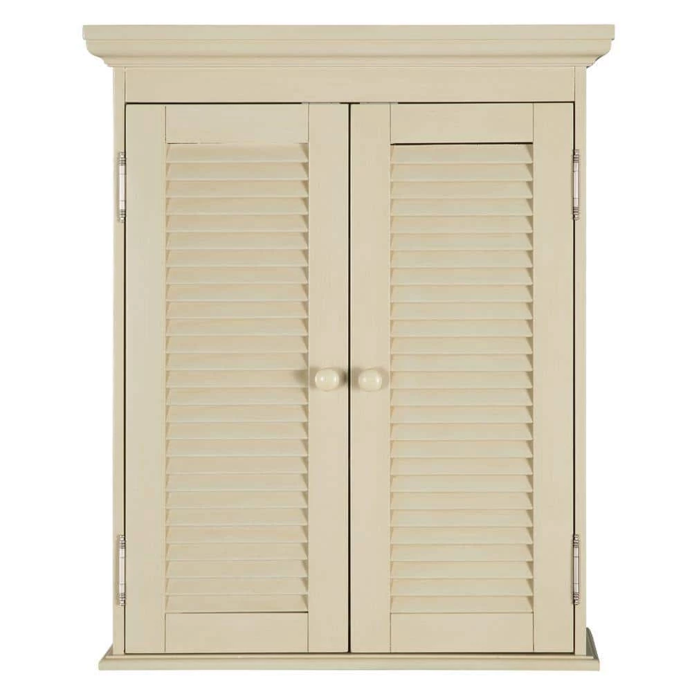 Home Decorators Collection Cottage 23-3/4 in. W Bathroom Storage Wall Cabinet in Antique White 3 Home Decorators Collection Cottage 23-3/4 in. W Bathroom Storage Wall Cabinet in Antique White