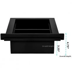 AdirOffice 12.75 in. W x 4.75 in. D x 18 in. H Black Wood Bathroom Recessed Wall Shelf (2-Pack) -Bathroom Cabinets Shop black adiroffice bathroom wall cabinets 515 01 blk 2pk 76 1000