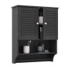 Dracelo 23.6 in. W x 8.9 in. D x 29.3 in. H Black Bathroom Over The Toilet Wall Cabinet with Adjustable Shelves and Towels Bar 2 Dracelo 23.6 in. W x 8.9 in. D x 29.3 in. H Black Bathroom Over The Toilet Wall Cabinet with Adjustable Shelves and Towels Bar -Bathroom Cabinets Shop black bathroom wall cabinets b092j8432z 64 1000
