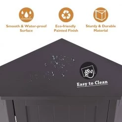 Unbranded 17.5 in. W x 17.5 in. D x 31.40 in. H Black Brown Bathroom Cabinet Triangle Corner Storage Linen Cabinet with Shelf -Bathroom Cabinets Shop black brown linen cabinets gm h 385 1f 1000