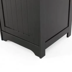 Noble House Heineberg 15 in. W x 15.75 in. D x 63 in. H Space Saver in Black -Bathroom Cabinets Shop black noble house linen cabinets 70258 44 1000