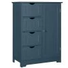 VEIKOUS 12 in. W x 36 in. L x 36 in. H Dark Teal Kitchen Cabinet Storage Sideboard with Glass Door and 4-Drawers -Bathroom Cabinets Shop blue veikous linen cabinets hp0904 01bu 64 1000