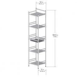 Glacier Bay Slat Style 14 in. W x 11 in. D x 58.5 in. H Towel Tower in Bronze -Bathroom Cabinets Shop bronze glacier bay linen cabinets 3458hbhd 44 1000