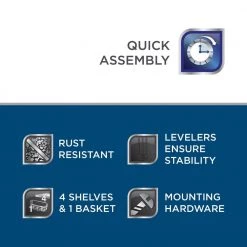 Glacier Bay Slat Style 14 in. W x 11 in. D x 58.5 in. H Towel Tower in Bronze -Bathroom Cabinets Shop bronze glacier bay linen cabinets 3458hbhd fa 1000