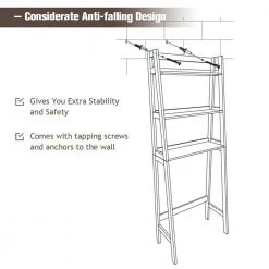 CASAINC 25 in. W 3-Shelf Over-The-Toilet Freestanding Storage Organizer Toilet Rack 15 CASAINC 25 in. W 3-Shelf Over-The-Toilet Freestanding Storage Organizer Toilet Rack -Bathroom Cabinets Shop brown casainc bathroom wall cabinets hywy 63999bn 1f 1000