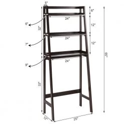 CASAINC 25 in. W 3-Shelf Over-The-Toilet Freestanding Storage Organizer Toilet Rack 13 CASAINC 25 in. W 3-Shelf Over-The-Toilet Freestanding Storage Organizer Toilet Rack -Bathroom Cabinets Shop brown casainc bathroom wall cabinets hywy 63999bn c3 1000