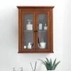 Glitzhome 20 in. W x 8.5 in. D x 24.75 in. H Wall Cabinet with Double Doors in Brown -Bathroom Cabinets Shop brown glitzhome bathroom wall cabinets 1517002246 64 1000