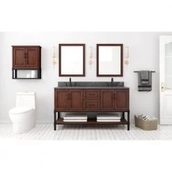 Home Decorators Collection Alster 25 in. W x 8 in. D x 30 in. H Bathroom Storage Wall Cabinet in Brown Oak -Bathroom Cabinets Shop brown oak home decorators collection bathroom wall cabinets tj 0401wc2530br 31 1000