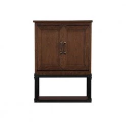 Home Decorators Collection Alster 25 in. W x 8 in. D x 30 in. H Bathroom Storage Wall Cabinet in Brown Oak