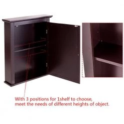 WELLFOR 22 in. W x 27.5 in. H x 6 in. D Bathroom Storage Wall Cabinet with 1 Glass Doors and Adjustable Shelf in Brown -Bathroom Cabinets Shop brown wellfor bathroom wall cabinets hw hwy 59321bn 76 1000