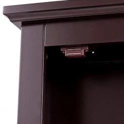 WELLFOR 22 in. W x 27.5 in. H x 6 in. D Bathroom Storage Wall Cabinet with 1 Glass Doors and Adjustable Shelf in Brown -Bathroom Cabinets Shop brown wellfor bathroom wall cabinets hw hwy 59321bn fa 1000