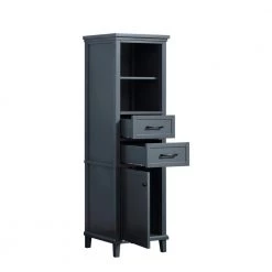 Home Decorators Collection Merryfield 20 in. W x 16 in. D x 65 in. H Floor Linen Tower in Dark Blue-Gray -Bathroom Cabinets Shop dark blue gray home decorators collection linen cabinets 19112 lt20 dg 77 1000