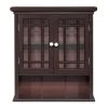 Elegant Home Fashions Albion 24 in. H x 22 in. W x 7 in. D Bathroom Storage Wall Cabinet in Espresso Color -Bathroom Cabinets Shop dark espresso elegant home fashions bathroom wall cabinets hdt557 64 1000