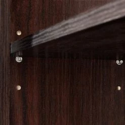 RiverRidge Home Hayward 24.5 in. H 7.88 in. D x 22.81 in. W Two-Door Bathroom Wall Cabinet in a Dark Woodgrain Veneer Finish -Bathroom Cabinets Shop dark woodgrain riverridge home bathroom wall cabinets 06 176 66 1000