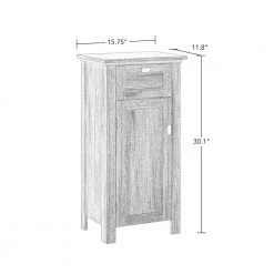 RiverRidge Home Hayward 15.75 in. W x 11.81 in. D x 30.06 in H Freestanding Single Door Bathroom Linen Cabinet in Dark Woodgrain -Bathroom Cabinets Shop dark woodgrain riverridge home linen cabinets 06 174 4f 1000