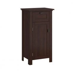 RiverRidge Home Hayward 15.75 in. W x 11.81 in. D x 30.06 in H Freestanding Single Door Bathroom Linen Cabinet in Dark Woodgrain