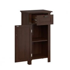 RiverRidge Home Hayward 15.75 in. W x 11.81 in. D x 30.06 in H Freestanding Single Door Bathroom Linen Cabinet in Dark Woodgrain -Bathroom Cabinets Shop dark woodgrain riverridge home linen cabinets 06 174 77 1000