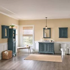 Home Decorators Collection Strousse 21 in. W x 72 in. H Linen Cabinet in Distressed Blue Fog -Bathroom Cabinets Shop distressed blue fog home decorators collection linen cabinets srbl2172 31 1000