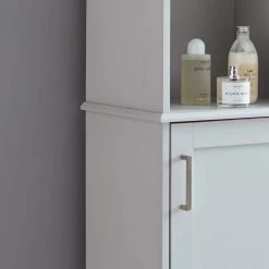 Glacier Bay Shaker Style 16 in. W x 12 in. D x 62.25 in. H Linen Cabinet in Dove Gray -Bathroom Cabinets Shop dove gray glacier bay linen cabinets 5348gyhd 1f 1000