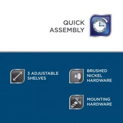 Glacier Bay Shaker Style 16 in. W x 12 in. D x 62.25 in. H Linen Cabinet in Dove Gray -Bathroom Cabinets Shop dove gray glacier bay linen cabinets 5348gyhd 44 1000