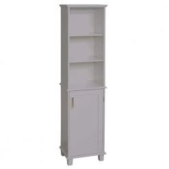 Glacier Bay Shaker Style 16 in. W x 12 in. D x 62.25 in. H Linen Cabinet in Dove Gray