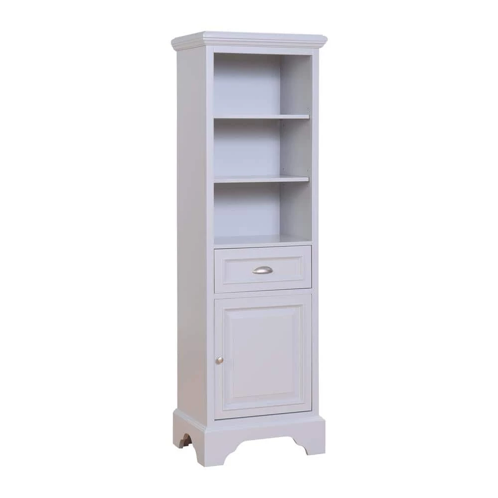 Home Decorators Collection Sadie 20 in. W x 14 in. D x 64.5 in. H Bath Linen Cabinet in Dove Grey 4 Home Decorators Collection Sadie 20 in. W x 14 in. D x 64.5 in. H Bath Linen Cabinet in Dove Grey - Image 2