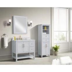Home Decorators Collection Sturgess 23 in. W x 16 in. D x 62 in. H Linen Cabinet in Dove Gray -Bathroom Cabinets Shop dove grey home decorators collection linen cabinets 19111 lt23 dg 31 1000