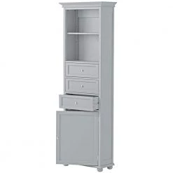 Home Decorators Collection Hampton Harbor 22 in. W x 10 in. D x 67-1/2 in. H Linen Storage Cabinet in Dove Grey 9 Home Decorators Collection Hampton Harbor 22 in. W x 10 in. D x 67-1/2 in. H Linen Storage Cabinet in Dove Grey -Bathroom Cabinets Shop dove grey home decorators collection linen cabinets bf 21892 dg a0 1000