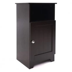 Redmon ContemporaryCountry 11.75 in.W x 11.75 in.D x 27.63 in.H Free Standing Single Door Cabinet w/ WainscotPanels in Espresso -Bathroom Cabinets Shop espresso redmon linen cabinets 5223esp 40 1000