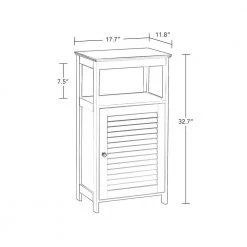RiverRidge Home Ellsworth 18 in. W x 32-17/25 in. H x 11-4/5 in. D Bathroom Linen Storage Floor Cabinet in Espresso -Bathroom Cabinets Shop espresso riverridge home linen cabinets 06 030 44 1000