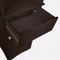 RiverRidge Home Ashland 16-1/2 in. W x 60 in. H Tall Cabinet in Espresso -Bathroom Cabinets Shop espresso riverridge home linen cabinets 06 124 a0 1000