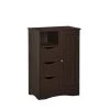 RiverRidge Home Ashland 22 in. W x 32 in. H 1-Door, 3-Drawer Floor Cabinet in Espresso -Bathroom Cabinets Shop espresso riverridge home linen cabinets 06 126 64 1000