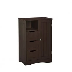 RiverRidge Home Ashland 22 in. W x 32 in. H 1-Door, 3-Drawer Floor Cabinet in Espresso