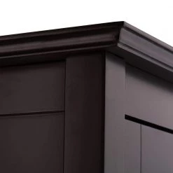 Teamson Home Cape Cod 15 in. W x 36 in. H x 14 in. D Bathroom Linen Storage Floor Cabinet in Espresso -Bathroom Cabinets Shop espresso teamson home linen cabinets hd16223 fa 1000