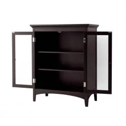 Teamson Home Wilshire 26 in. W x 32 in. H x 13 in. D 2-Door Bathroom Linen Storage Floor Cabinet in Dark Espresso 10 Teamson Home Wilshire 26 in. W x 32 in. H x 13 in. D 2-Door Bathroom Linen Storage Floor Cabinet in Dark Espresso -Bathroom Cabinets Shop espresso teamson home linen cabinets hd176332 4f 1000