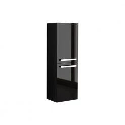 LaToscana Ambra 14-9/50 in. W Wall Mounted Linen Cabinet in Glossy Black