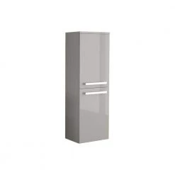 LaToscana Ambra 14-9/50 in. W Wall Mounted Linen Cabinet in Glossy Grey