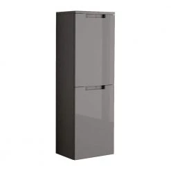 LaToscana Oasi 14-9/50 in. W Wall Mounted Linen Cabinet in Glossy Slate
