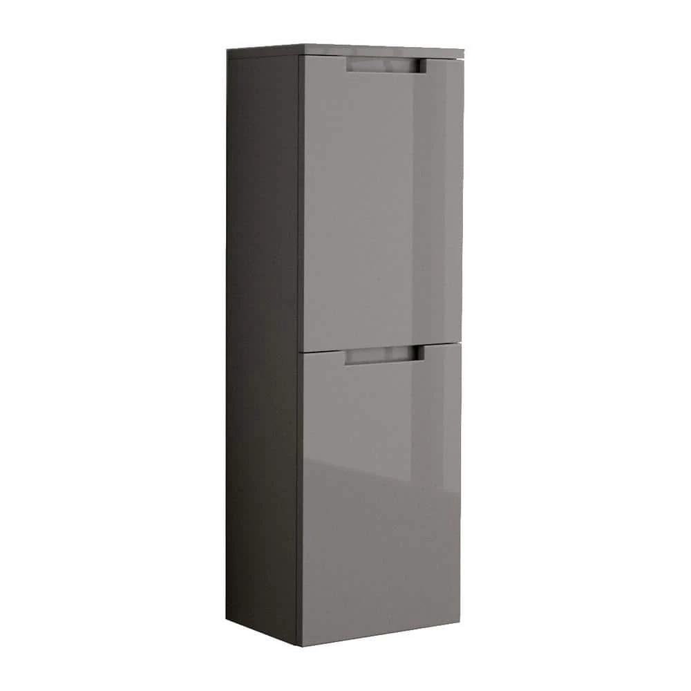 LaToscana Oasi 14-9/50 in. W Wall Mounted Linen Cabinet in Glossy Slate 3 LaToscana Oasi 14-9/50 in. W Wall Mounted Linen Cabinet in Glossy Slate