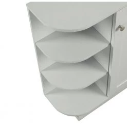 Aoibox 23.6 in. W x 9.7 in. D x 31.3 in. H Gray Open Style Shelf Cabinet Linen Cabinet with Adjustable Plates, Gray -Bathroom Cabinets Shop gray aoibox linen cabinets snmx823 4f 1000