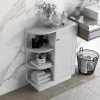 Aoibox 23.6 in. W x 9.7 in. D x 31.3 in. H Gray Open Style Shelf Cabinet Linen Cabinet with Adjustable Plates, Gray 2 Aoibox 23.6 in. W x 9.7 in. D x 31.3 in. H Gray Open Style Shelf Cabinet Linen Cabinet with Adjustable Plates, Gray -Bathroom Cabinets Shop gray aoibox linen cabinets snmx823 64 1000