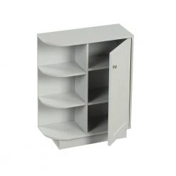 Aoibox 23.6 in. W x 9.7 in. D x 31.3 in. H Gray Open Style Shelf Cabinet Linen Cabinet with Adjustable Plates, Gray -Bathroom Cabinets Shop gray aoibox linen cabinets snmx823 d4 1000