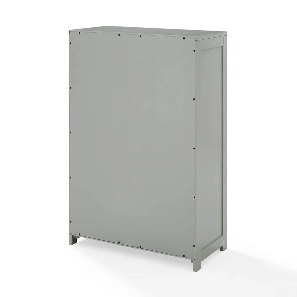 CROSLEY FURNITURE Savannah 23.88 in. W x 11.75 in. D x 36 in. H Linen Cabinet in Gray 6 CROSLEY FURNITURE Savannah 23.88 in. W x 11.75 in. D x 36 in. H Linen Cabinet in Gray - Image 4